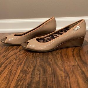 Anne Klein sport peep-toe wedge